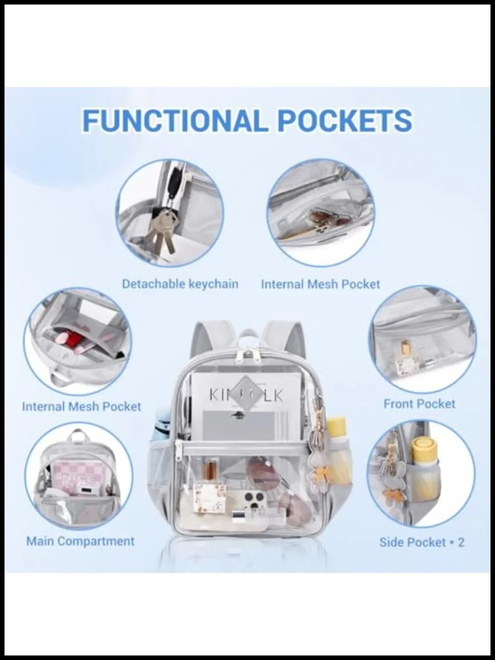 Clear Backpack Stadium Approved TPU Mini Event Bag